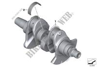 Crankshaft with bearing shells for BMW Motorrad F 650 GS from 2006
