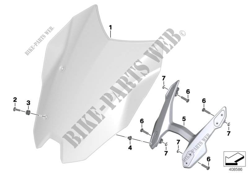 Windshield / mounting for BMW Motorrad R 1250 RS from 2018