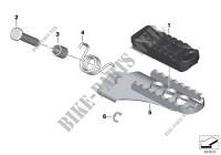 Footrest, front for BMW Motorrad G 310 GS from 2016