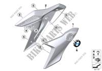 Side trim panel front blank for BMW Motorrad G 310 GS from 2016