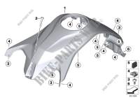 Tank cover, middle for BMW Motorrad G 310 GS from 2016